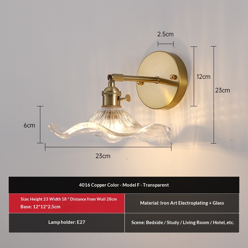 Retro Colored Glass Wall Lamp photo 11