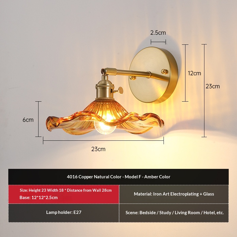 Retro Colored Glass Wall Lamp photo 12