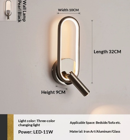 Touch-Control Rotating Bedside Wall Light photo 2