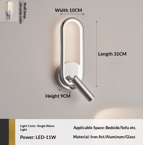Touch-Control Rotating Bedside Wall Light photo 8