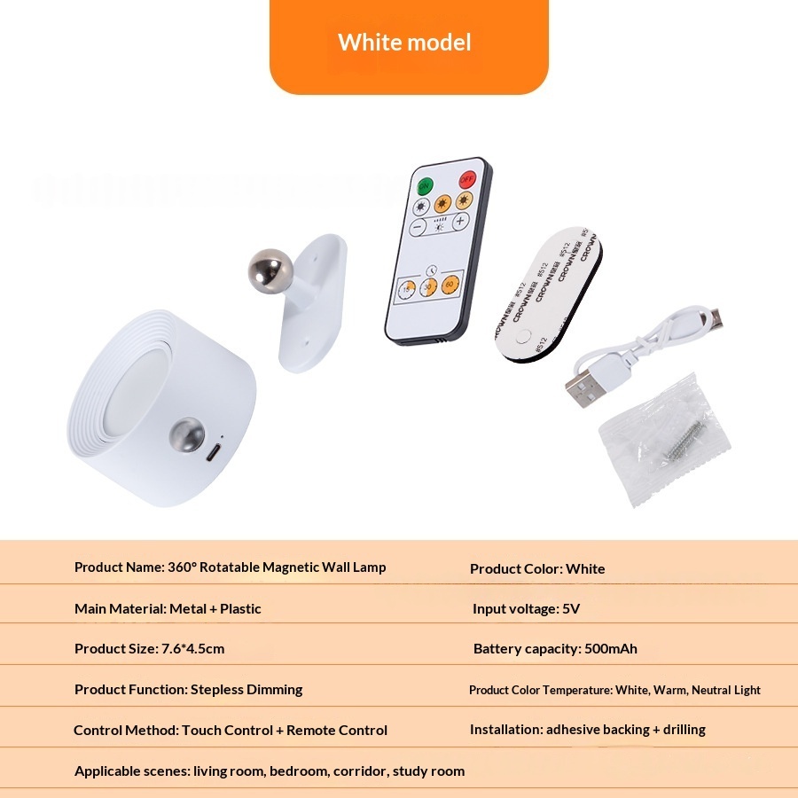 Rechargeable Cordless LED Wall Light, Soft Glow photo 12