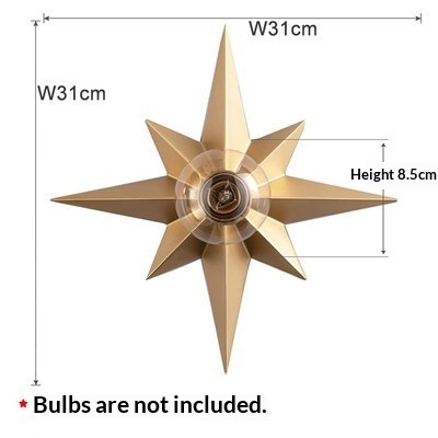 Copper Five-Point Star Ceiling Light photo 2