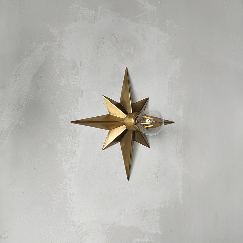 Copper Five-Point Star Ceiling Light