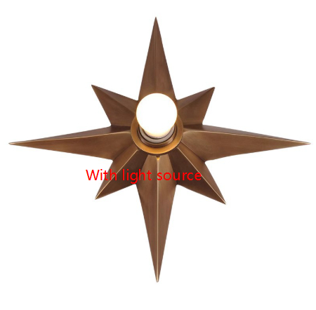Copper Five-Point Star Ceiling Light photo 5