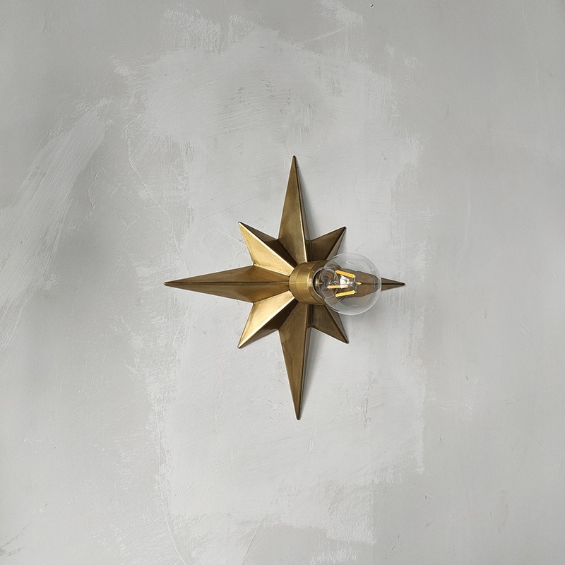 Copper Five-Point Star Ceiling Light photo 10
