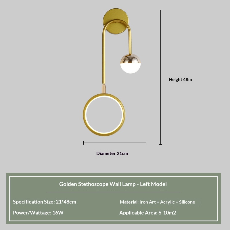 Nordic Minimalist Bedside Wall Lamp