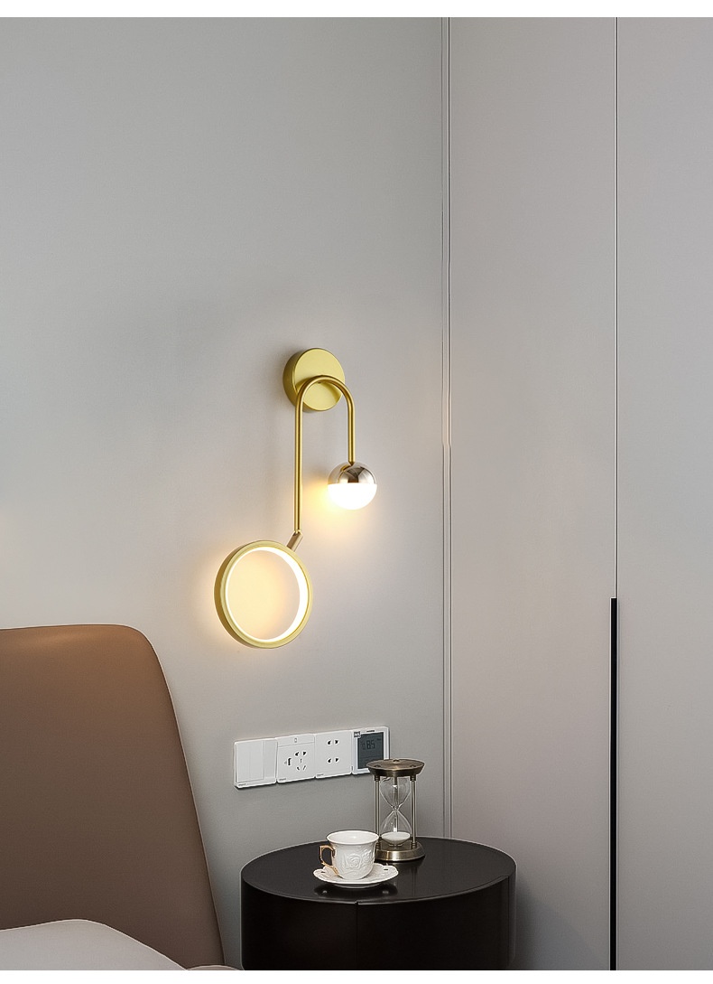 Nordic Minimalist Bedside Wall Lamp photo 12