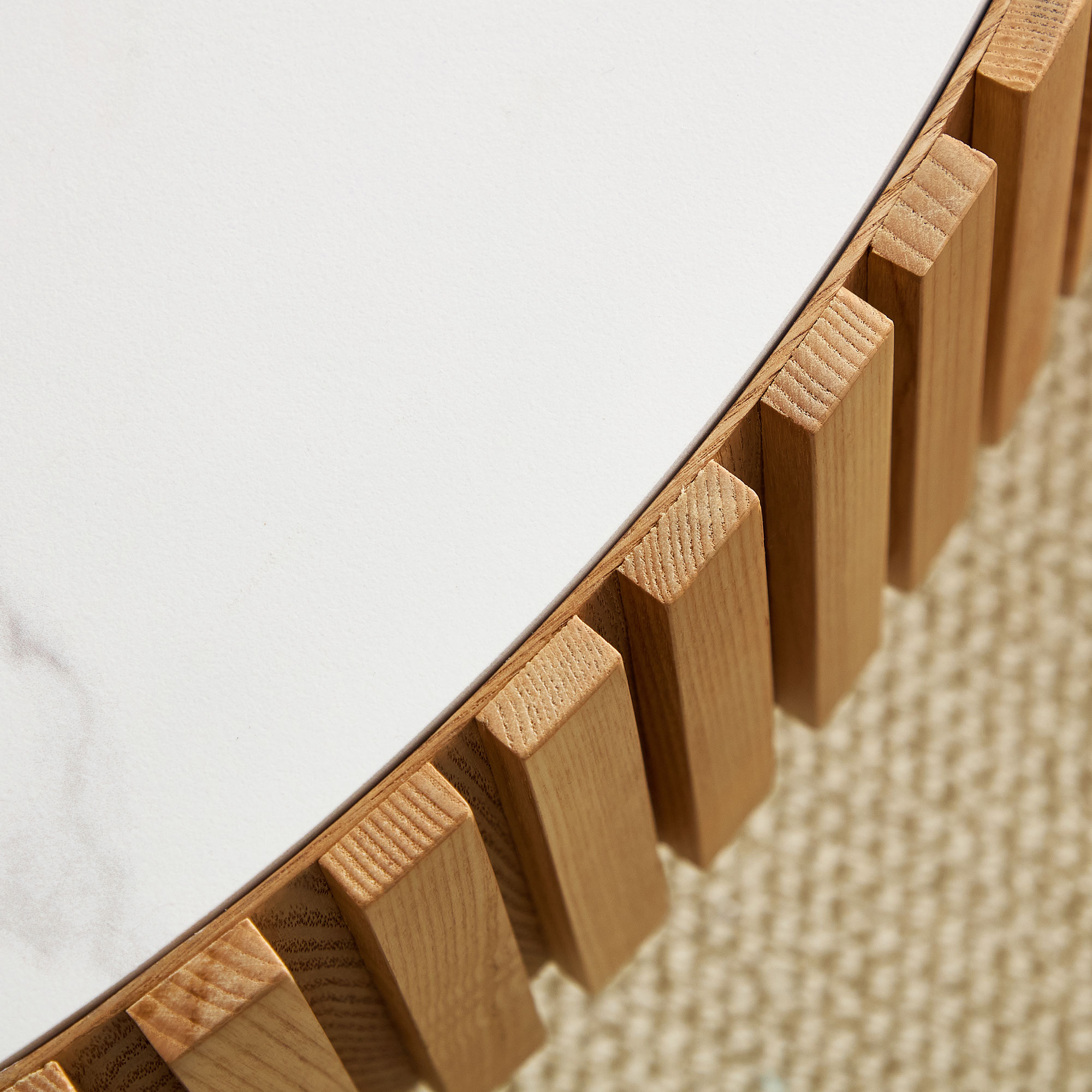 35.43   Nesting Round Sintered Stone Tabletop Modern Drum Coffee Table Luxury Circle Coffee Table For Apartment ASH