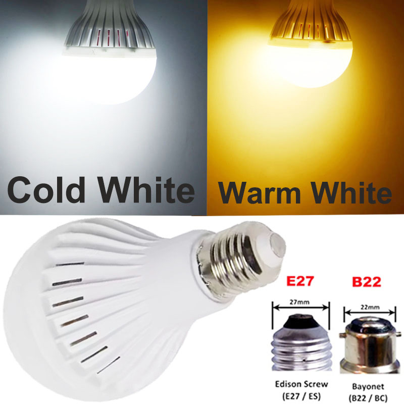 LED Light Bulbs, 6-Pack (E27/B22, 110-220V) photo 3
