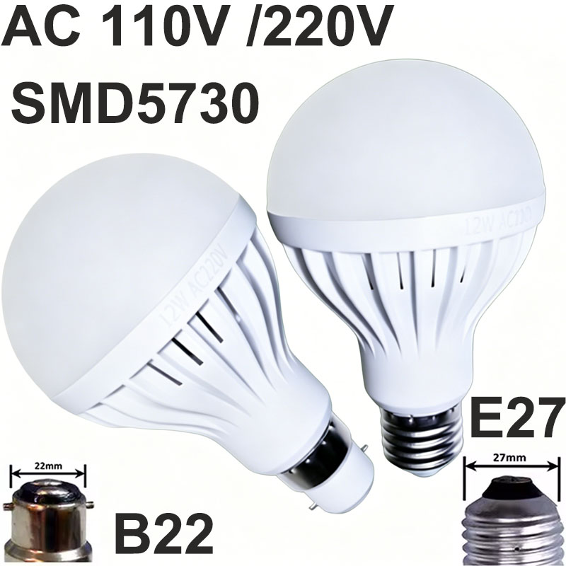 LED Light Bulbs, 6-Pack (E27/B22, 110-220V) photo 6
